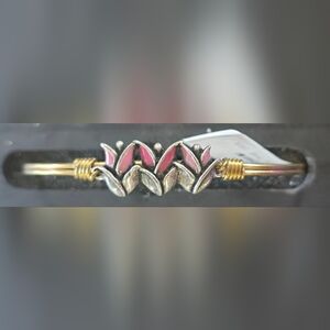 Elegant Luca + Danni Gold and Pink Floral Bracelet